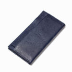 کیف پول کتی مردانه چرمی سرمه ای