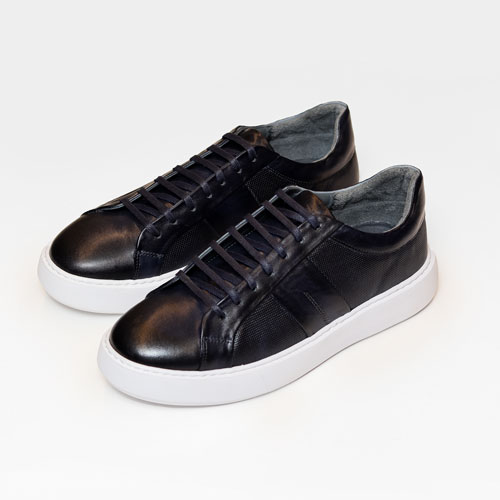 کفش اسپرت مردانه چرمی 2009 سرمه ای