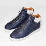 نیم بوت اسپرت مردانه چرمی 2050 آبی