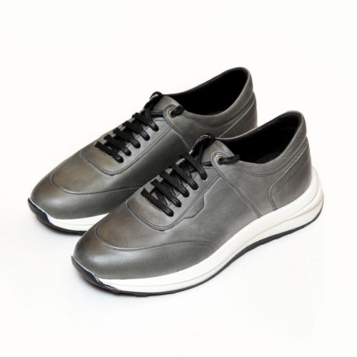 کفش اسپرت مردانه چرمی 2041 طوسی