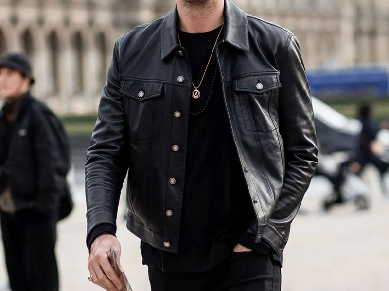 استایل روزمره با کت چرم مردانه