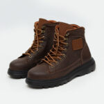 نیم‌بوت مردانه چرمی 2077 رنگ قهوه ای