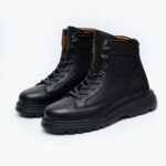 نیم‌بوت مردانه چرمی 2077 مشکی