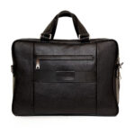 کیف اداری دسته کوتاه جلو دو خط چرمی مشکی