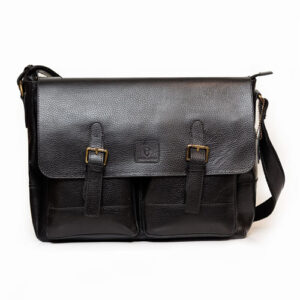 کیف اداری دو جیب سگک دار چرمی