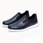 کفش اسپرت مردانه چرمی 2046 سرمه ای