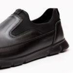 پاشنه کفش اسپرت مردانه چرمی 2046 مشکی