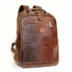 کوله پشتی قهوه ای چرمی