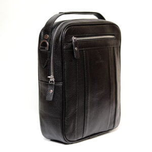جزییات کیف رو دوشی دو خط تک زیپ مردانه چرمی