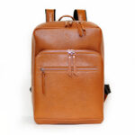 کوله پشتی دو زیپ چرمی