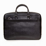 پشت کیف اداری دو زیپ چرمی