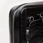 دیتیل کیف اداری دو زیپ چرمی