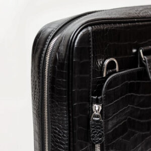 دیتیل کیف اداری دو زیپ چرمی