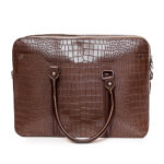 کیف اداری دسته بلند چرمی قهوه ای