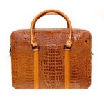 کیف اداری دسته بلند چرمی عسلی