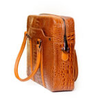 زیپ کیف اداری دسته بلند چرمی