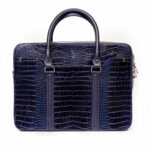 کیف اداری دسته بلند چرمی سرمه ای