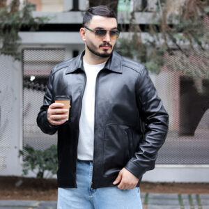 کاپشن چرم مردانه مدل کارن قیمت