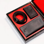 ست مردانه 3 تیکه چرمی مشکی