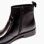 نیم بوت مردانه چرمی 2089 مشکی