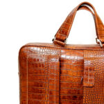 کیف اداری دسته کوتاه جلو دو خط چرمی قهوه ای