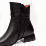 زیپ نیم بوت زنانه چرمی 1012