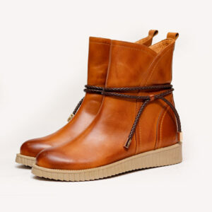 نیم بوت زنانه چرمی 1023 عسلی