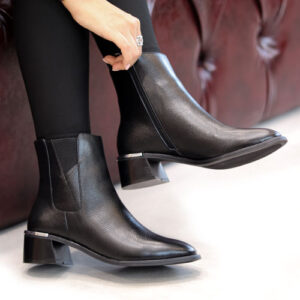 پا خور نیم بوت زنانه چرمی 1018