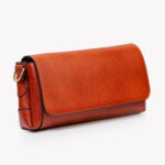 کیف دوشی زنانه چرمی 012 عسلی