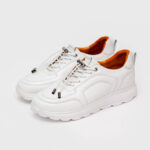 کفش اسپرت زنانه چرمی 1026 سفید