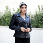 کت زنانه چرم کوتاه مدل آنجل