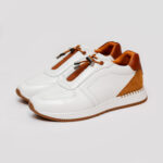 کفش اسپرت زنانه چرمی 1073 سفید