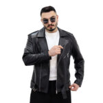 کاپشن چرم مردانه مدل پلیسی