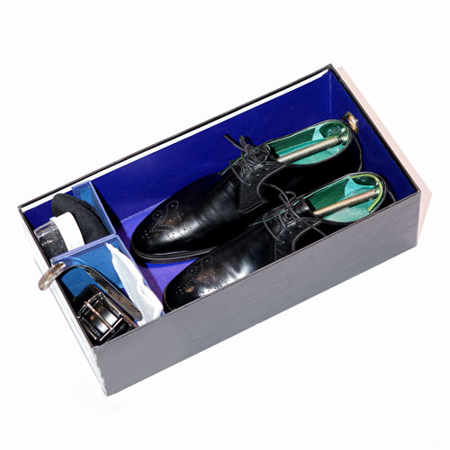 جعبه کفش مجلسی مردانه چرمی 2073