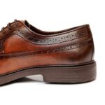 پاشنه کفش رسمی مردانه چرمی 2101 قهوه‌ای