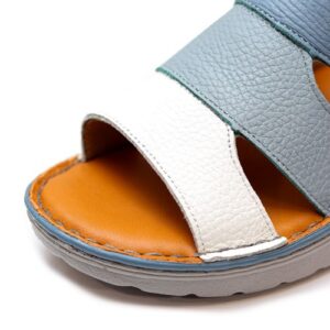 دیتیل صندل طبی زنانه چرمی ۱۱۰۲ سفید و آبی